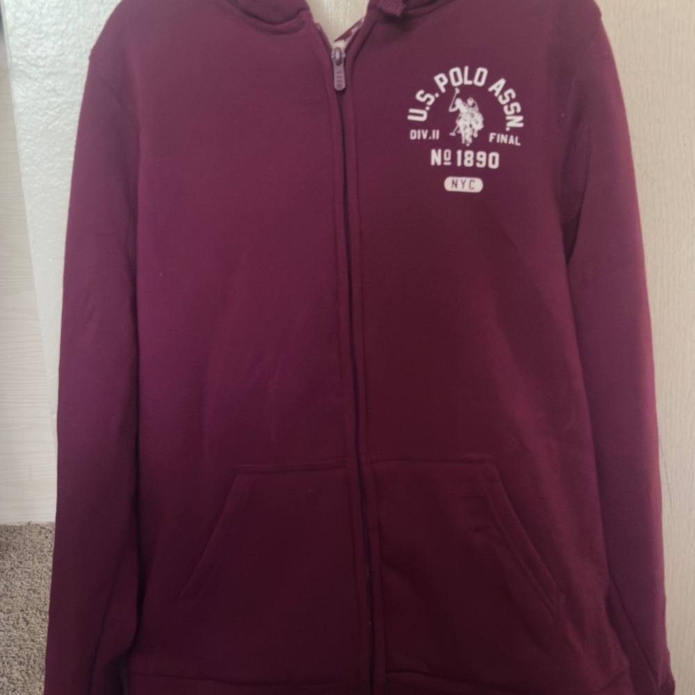 U.S. Polo Assn. Burgundy Label Hoodie